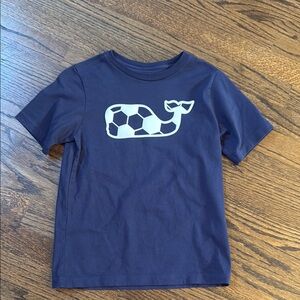 Vineyard Vines Blue Short Sleeve Tee with Whale Logo